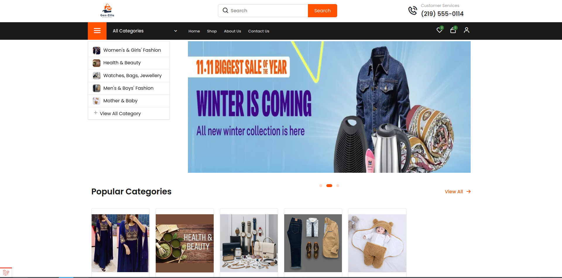 Genzilla: Single Vendor Ecommerce